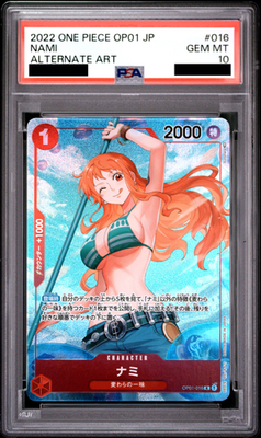 PSA 10 Nami Alt Art OP01-016 R Rare ROMANCE DAWN ONE PIECE Card Game Japanese