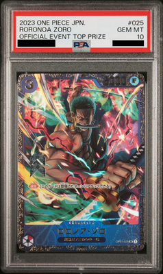 PSA 10 Zoro OP01-025 Flagship Battle Top Prize 2023 ONE PIECE Card Japanese