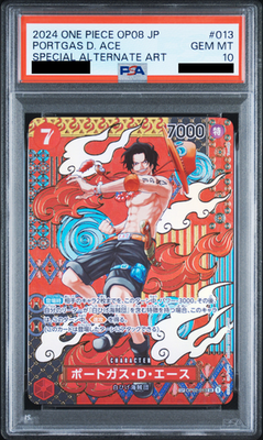 PSA 10 Ace OP02-013 SR SP Alt Art Two Legends OP-08 ONE PIECE Card Japanese