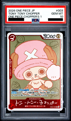 PSA 10 Chopper EB02-003 CHOPPER’s 1 Comic ONE PIECE Card Japanese 2026 Promo