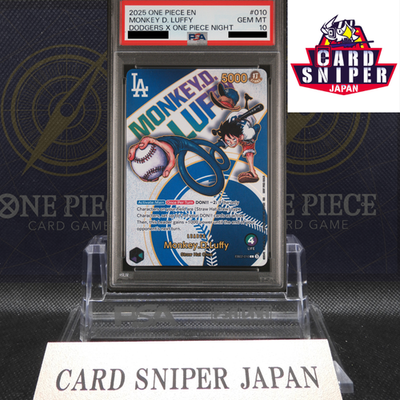 PSA 10 Monkey D Luffy EB02-010 Los Angeles Dodgers x ONE PIECE Night English