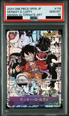 PSA 10 Luffy OP09-119 Manga Alt Art Emperors in the New World ONE PIECE Japanese