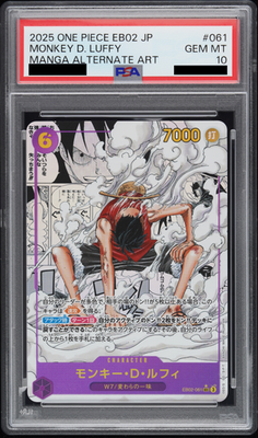 PSA 10 Luffy SEC EB02-061 Manga Alt Art Comic Parallel Anime 25th Japanese